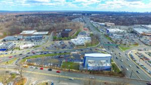 An aerial photo of the I-Fly complex in Paramus New Jersey taken from 350 feet to the East.