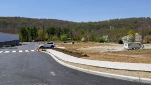 Site grading and levelling of the exterior grounds in Hawthorne, New York.