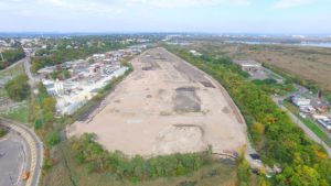 Land clearing and excavation for the FedEx Distribution Center in North Arlington, New Jersey.